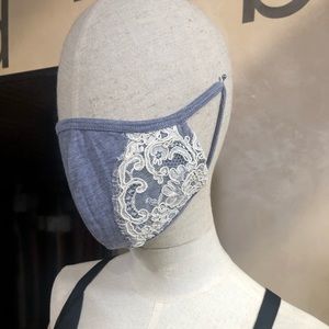 Beautiful handmade Asymmetrical Lace Contrast Mask